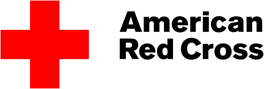 American Red Cross logo featuring a red cross symbol, representing the organization’s commitment to humanitarian aid and disaster relief.