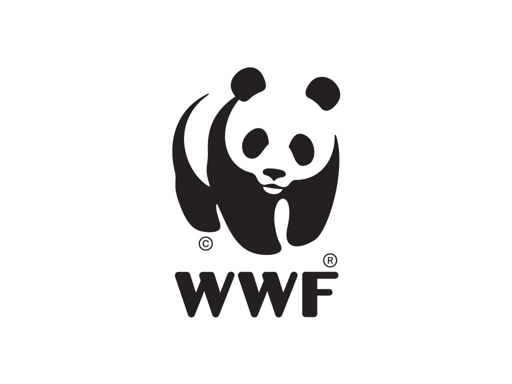 WWF (World Wildlife Fund) logo featuring a black and white panda, symbolizing the organization's efforts in wildlife conservation and environmental protection.